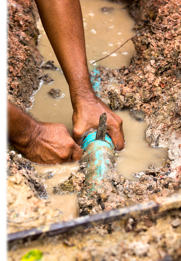 Burst water pipe image