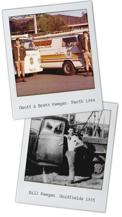 Pictures of Keegan plumbing over the years